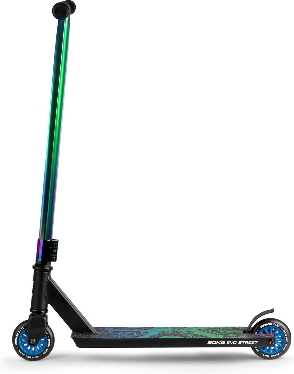 soke evo stuntstep black rainbow race step 360 stuur