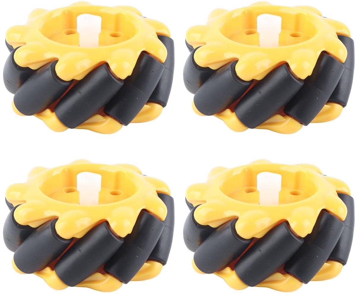 solidchoice dailygoody omnidirectioneel wiel robot onderdelen premium prestaties geel en zwart aandrijfwielen geschikt voor diy projecten 60 mm