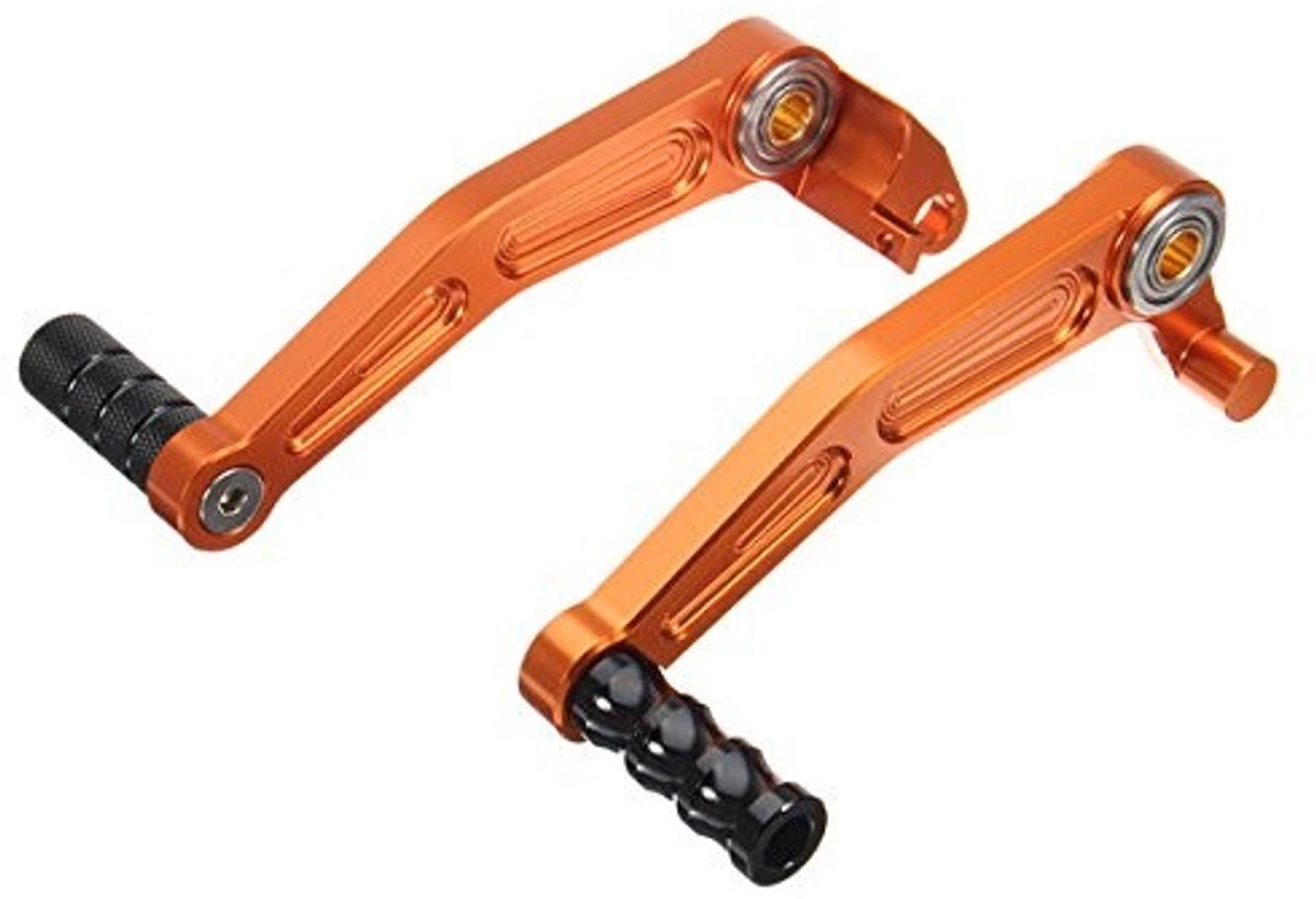 Solidchoice - Dailygoody Voetrem Koppeling Versnellingspedaal Set - Lichtgewicht - Aluminium - Modern - Voor 125 200 390 Duke - Oranje Step kopen online
