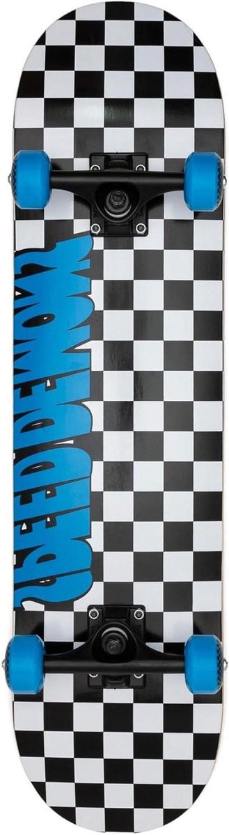 Speed Skateboard - Surfboard Longboard - Straat Tricks - Dubbele Kicktail - 7.75 Inch - Checkers Blauw Skateonderdeel kopen online