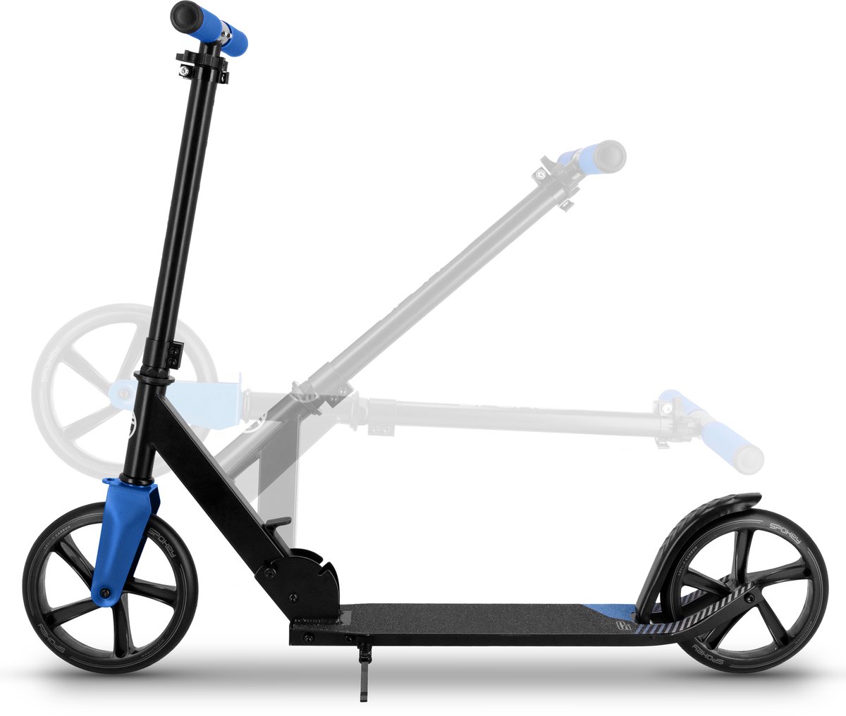 spokey city flow step voor volwassenen zwart blauw 58 61 cm