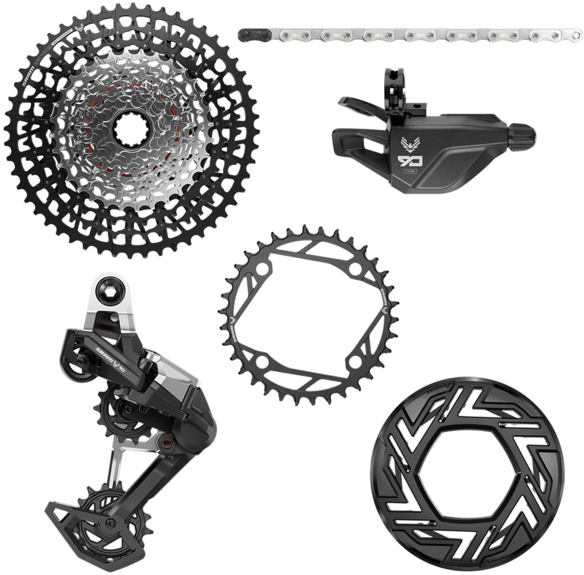 Sram Eagle 90 E-mtb Bcd Groepset Zilver 34t / 10-52t Fiets kopen online