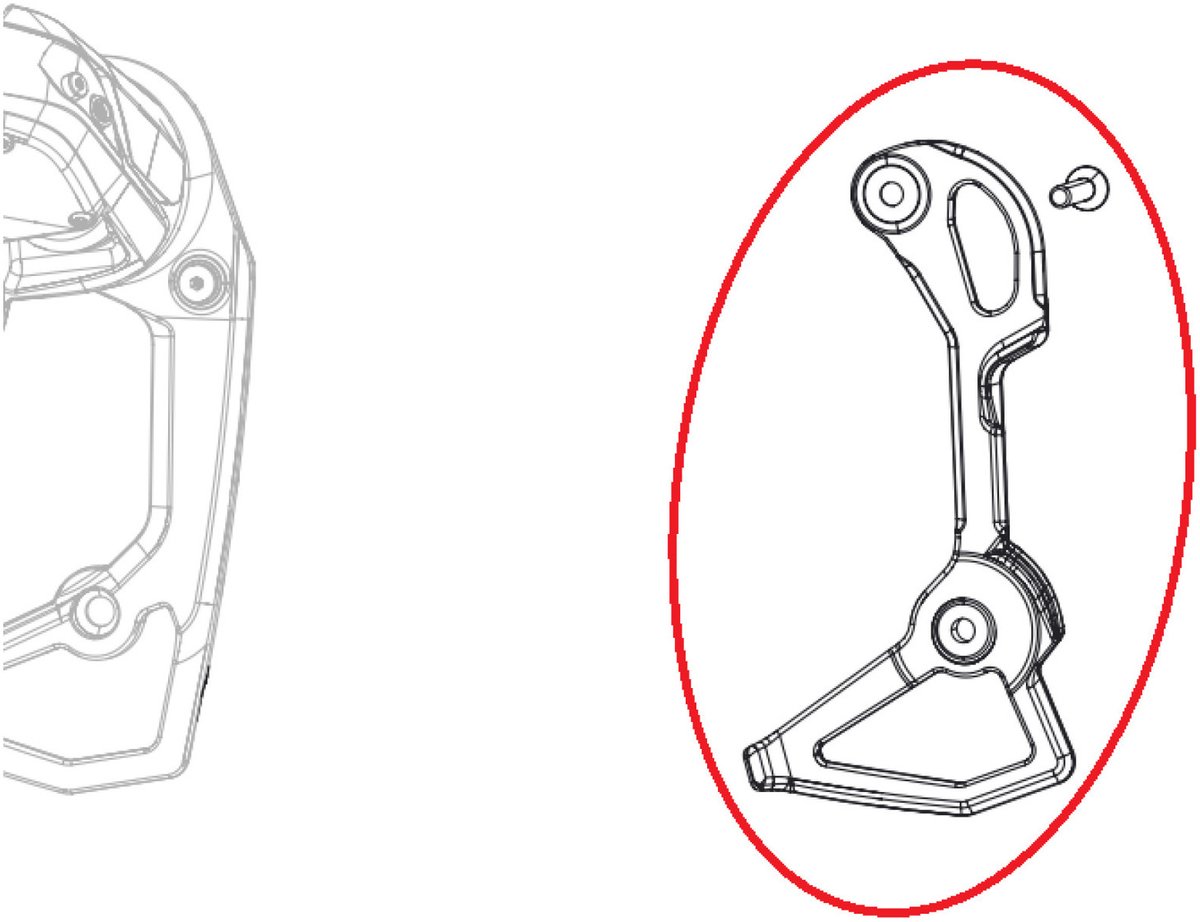 Sram Force E-tap Axs Binnenkooiplaat Zwart Fiets kopen online