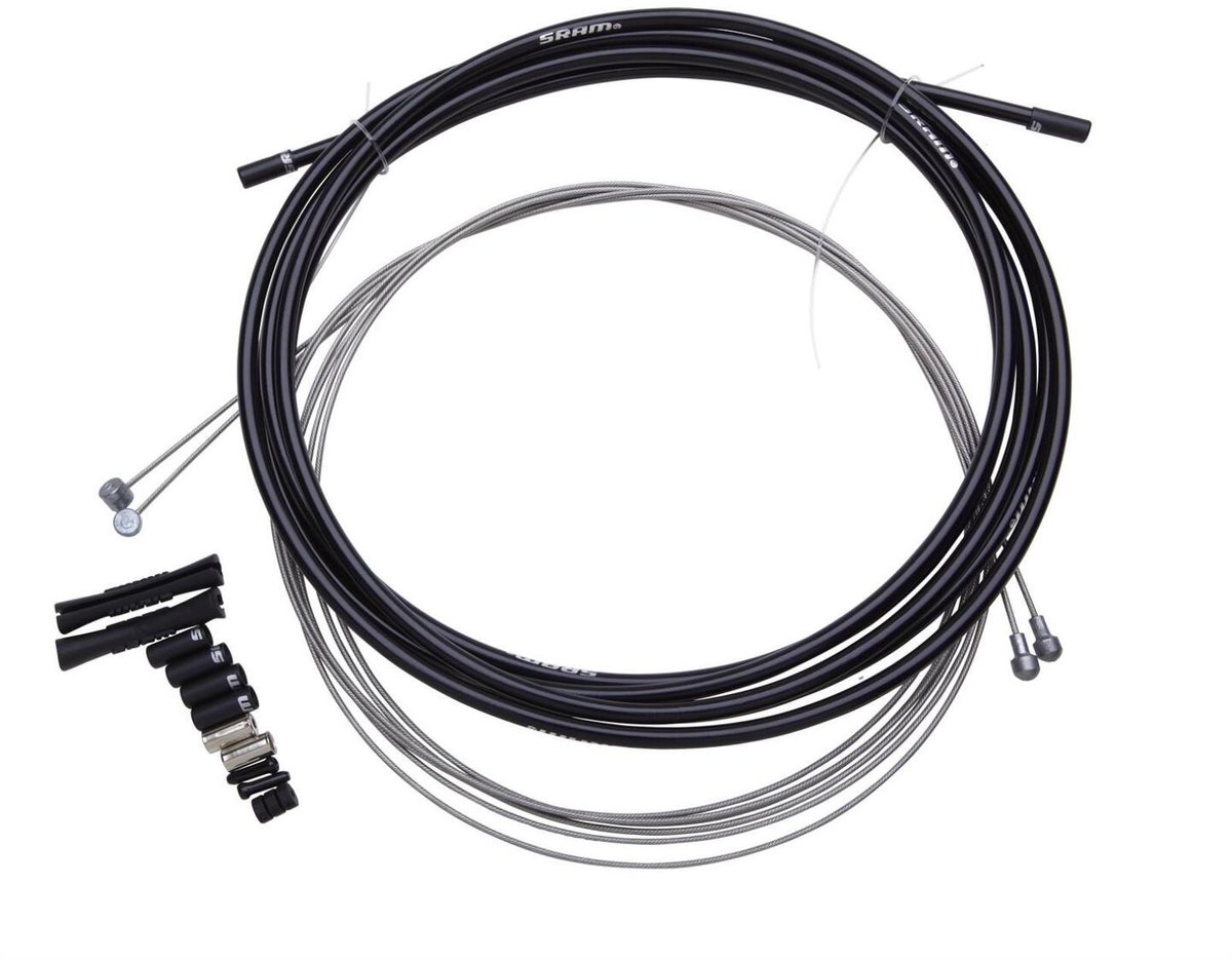 sram mtb brake cable 5 mm kit remkabelset zilver 1 5 x 2350 mm