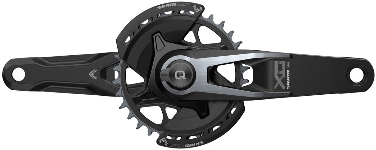 Sram X0 Eagle Spindle Q174 Cl55 Dub Crankstel Met Vermogensmeter Zwart,Zilver 175 mm / 32t Fiets kopen online