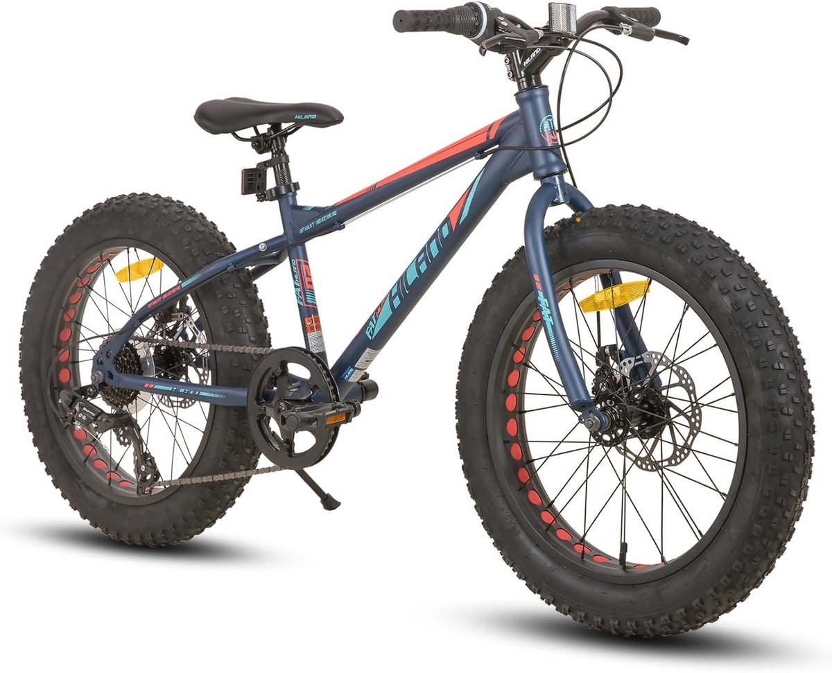 Stoere 20 inch kinder mountainbike met 7 versnellingen en dubbele schijfremmen voor jongens en meisjes, blauw Kinderfiets kopen online
