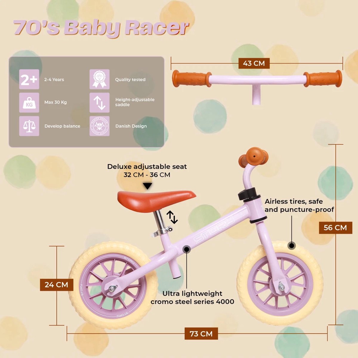 Story 70’s Baby Racer Loopfiets Vintage Pink Fiets kopen online