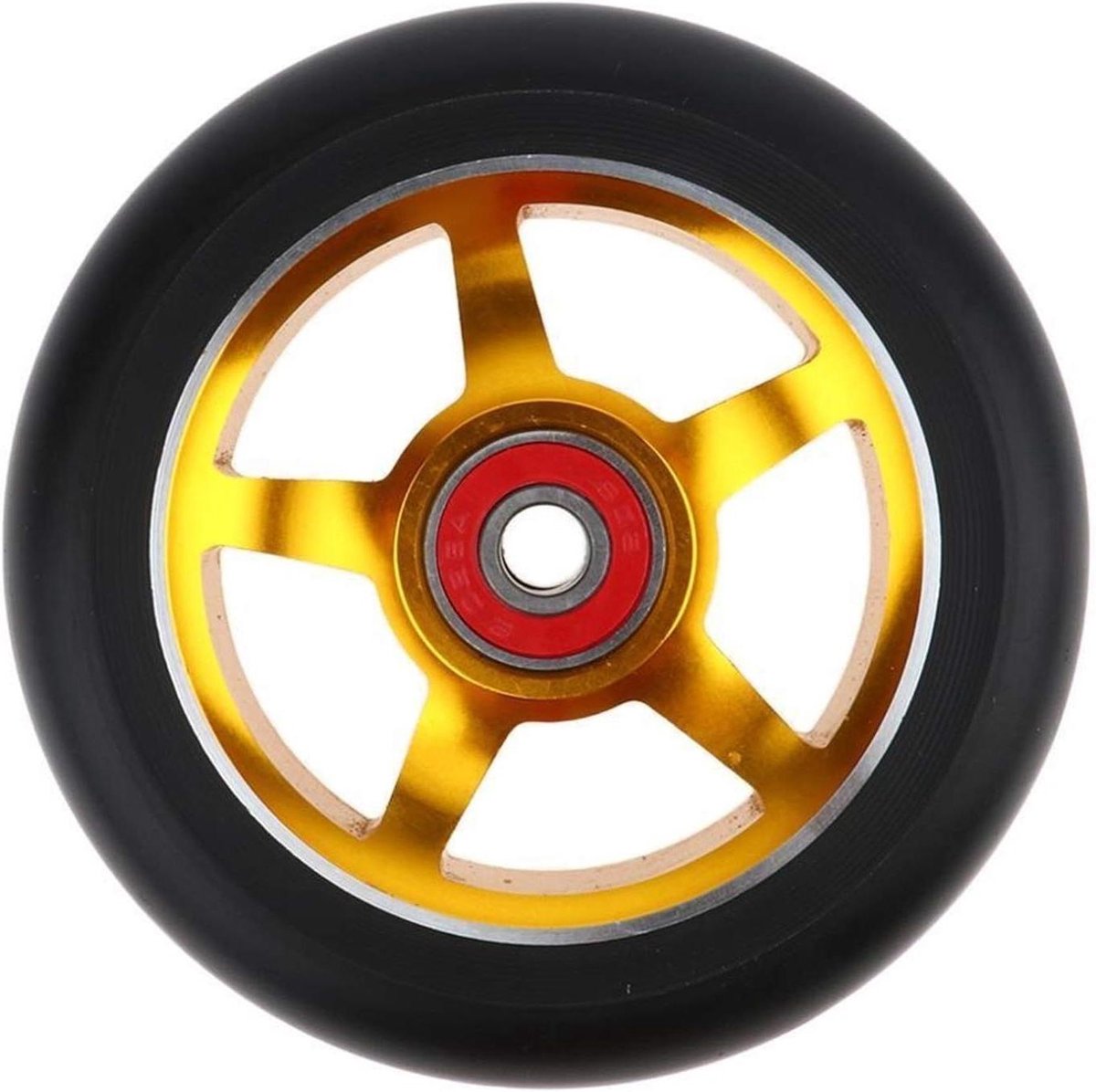 stuntstep wielen scooter wielen onderdelen vervangen slijtvast pu materiaal 100 mm goud