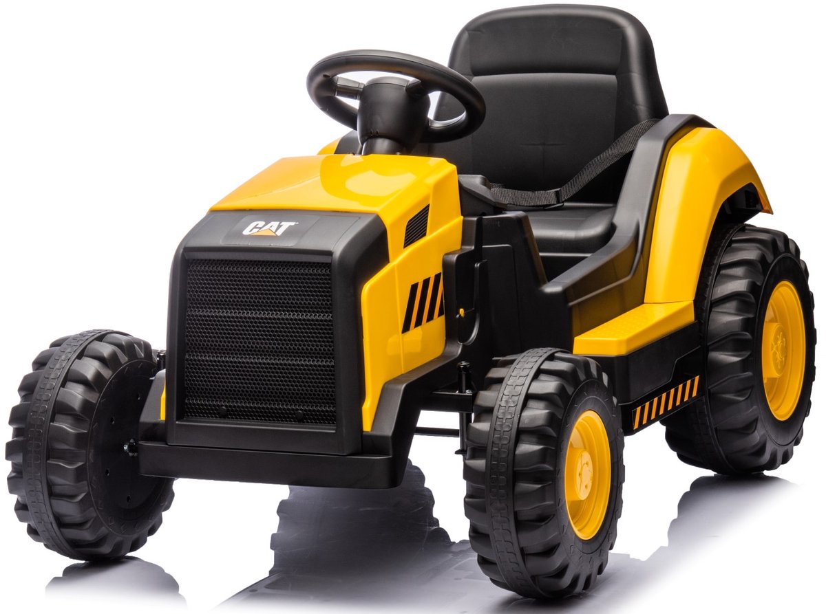 sun baby cat elektrische kindertractor 12v met afstandsbediening mp3 usb 2 motoren voor kinderen 3 6 jaar geel zwart