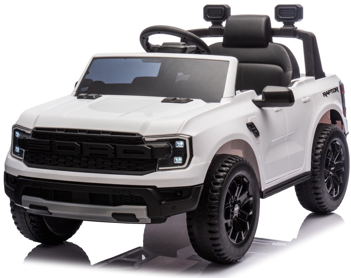 SUN BABY Ford Elektrische Kinderauto met Afstandsbediening - 12V Accuvoertuig - MP3 Muziekspeler - Vering - Voor Kinderen 3-6 Jaar - Wit Speelgoedaccuvoertuig kopen online