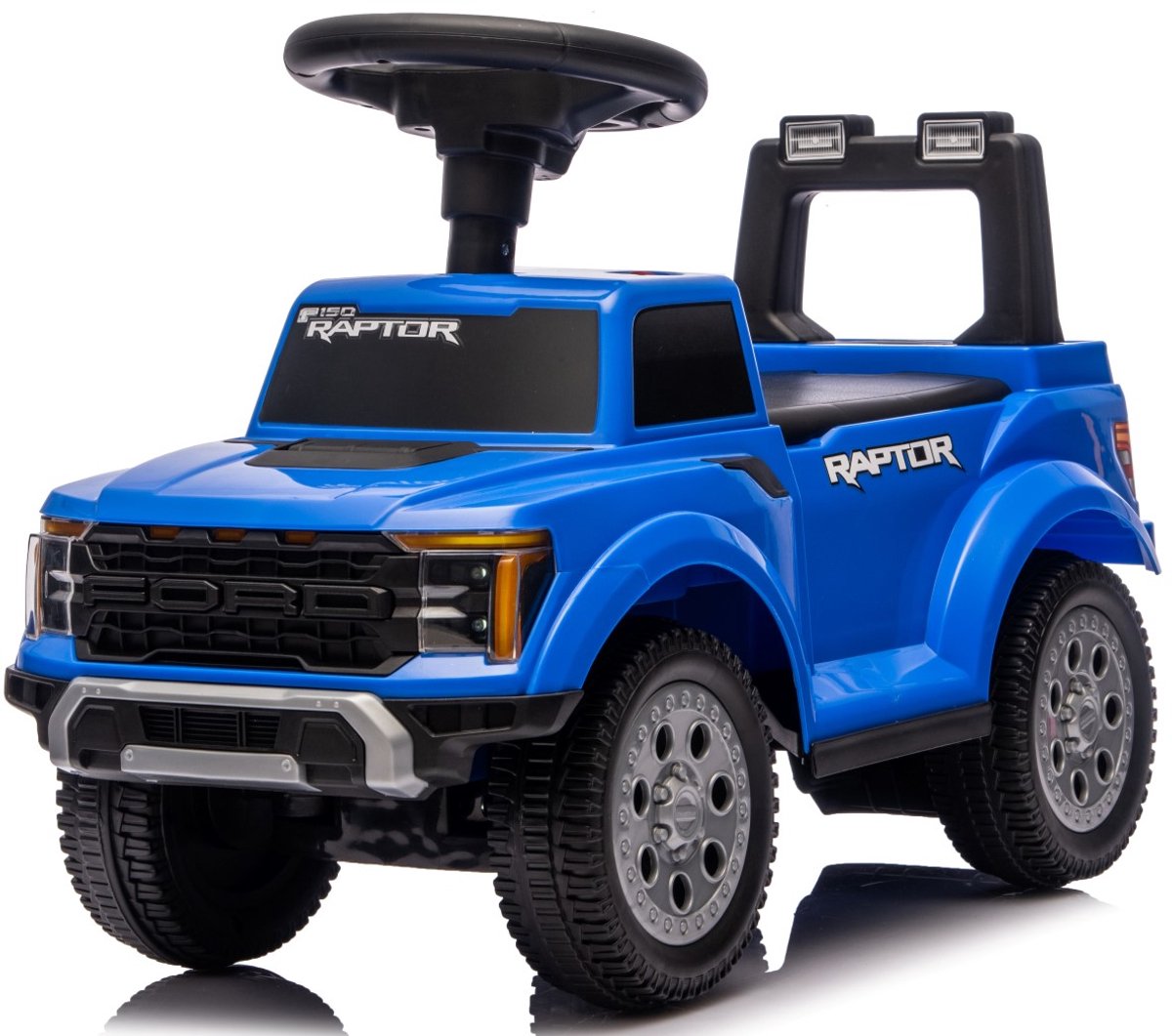 sun baby loopauto voor kinderen vanaf 12 maanden ford raptor grote terreinwielen led verlichting zitje met rugleuning en opbergruimte tot 25 kg blauw