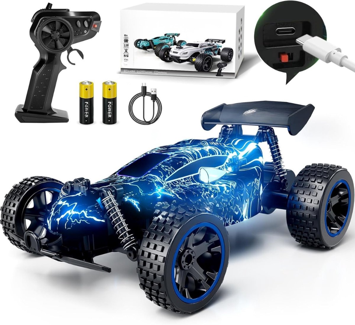 SVN®Elektrische Auto voor Kinderen Accu - Elektrische Auto - Elektrische Kinderauto - Lichtblauw - 3cm x 2cm x 1cm Speelgoedaccuvoertuig kopen online