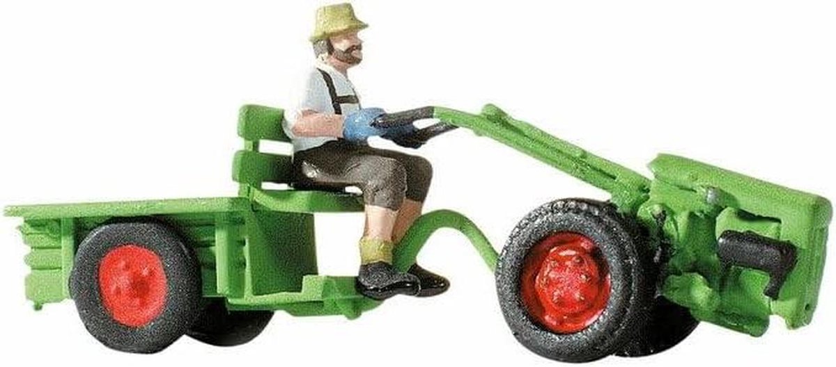 Tractor met twee wielen - Landbouwvoertuig Model - Diorama Decoratie - Handmatig Bedienbaar - 19 Grams - Groen Speelgoedkruiwagen kopen online