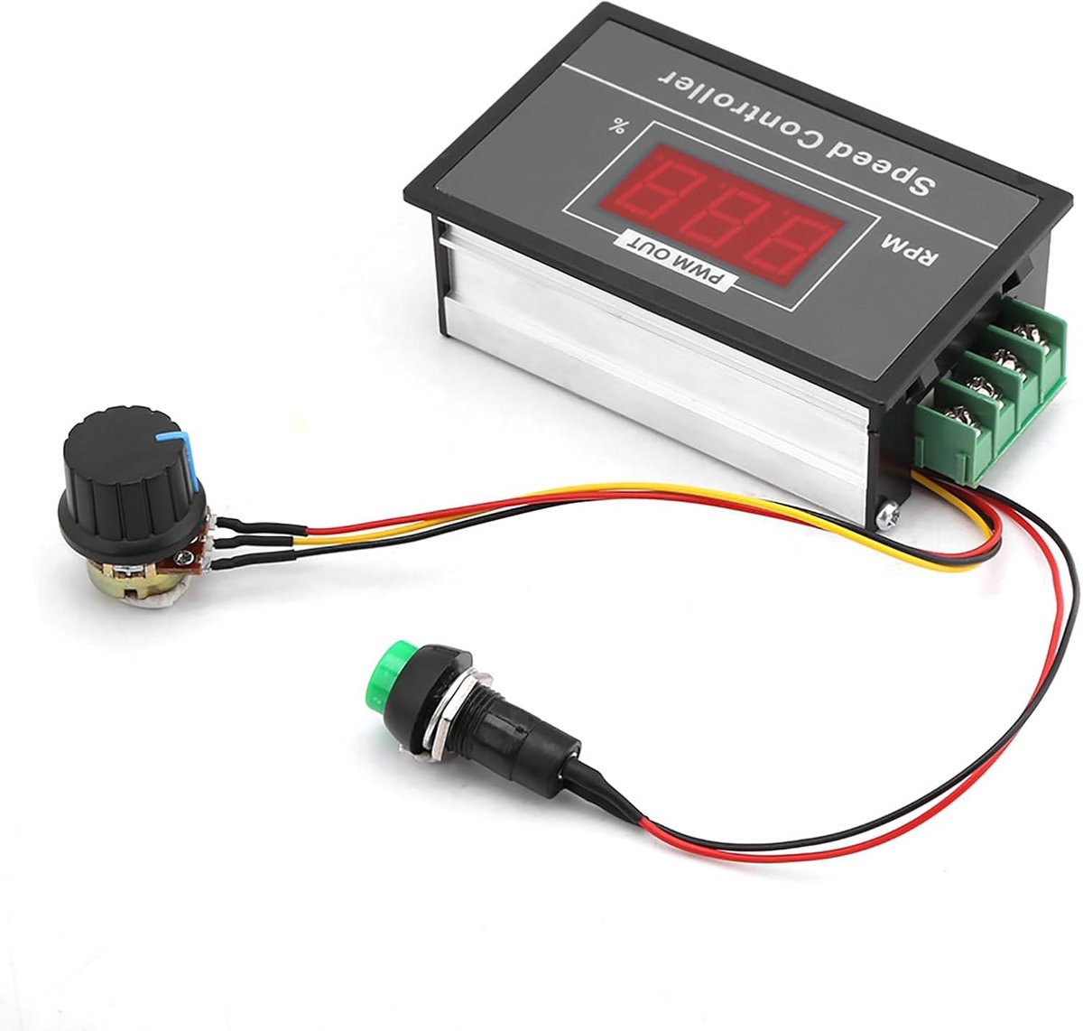 traploze dc toerentalregelaar met start stop schakelaar 6 60v tot 30a pwm