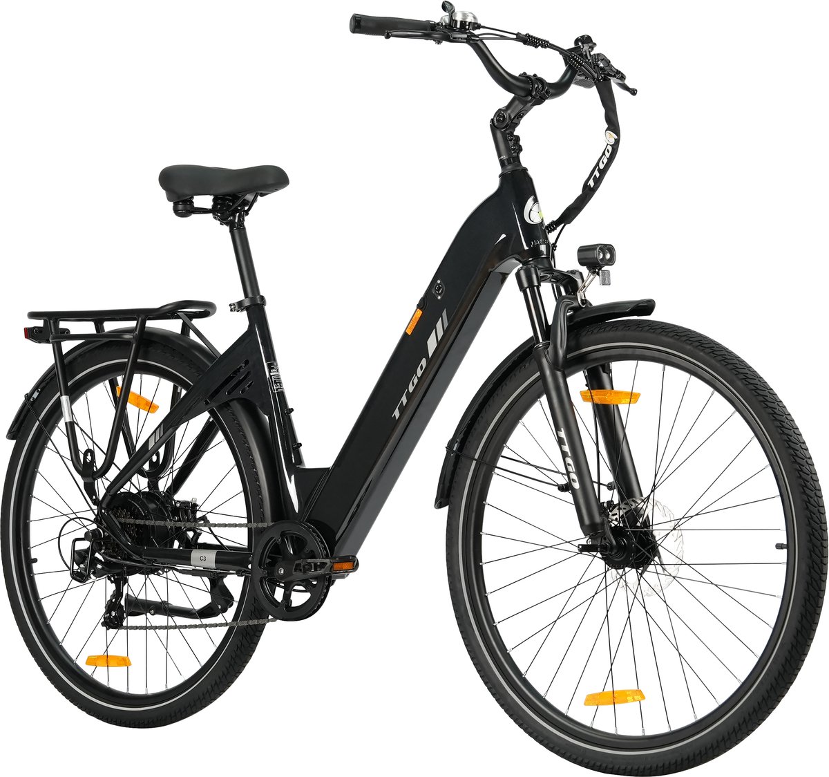 ttgo c3 se 28 inch elektrische stadsfiets 250w motor 36v 18ah accu aluminium lage instapframe 28 2 0 inch wielen shimano 7 versnellingen max bereik 80 120km zwart