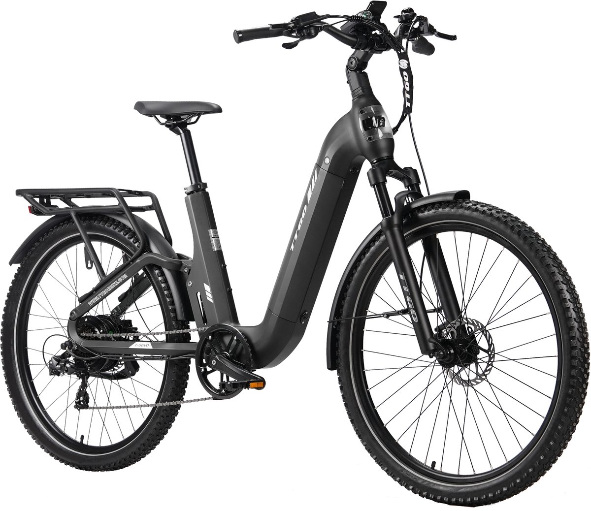 TTGO E-SUVO Elektrische Fiets - 48V15AH Accu - 250W Motor - 27.5 INCH Banden - Actieradius 100KM - Hydraulische Schijfremmen – Shimano 7 Versnellingen - Grijs Fiets (elektrisch) kopen online