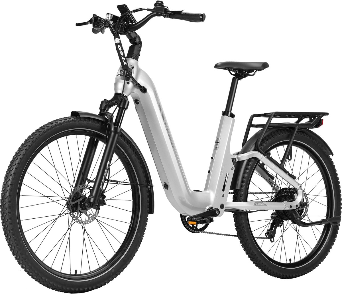TTGO E-SUVO Elektrische Fiets - 48V15AH Accu - 250W Motor - 27.5 INCH Banden - Actieradius 100KM - Hydraulische Schijfremmen – Shimano 7 Versnellingen - Zilver Fiets (elektrisch) kopen online