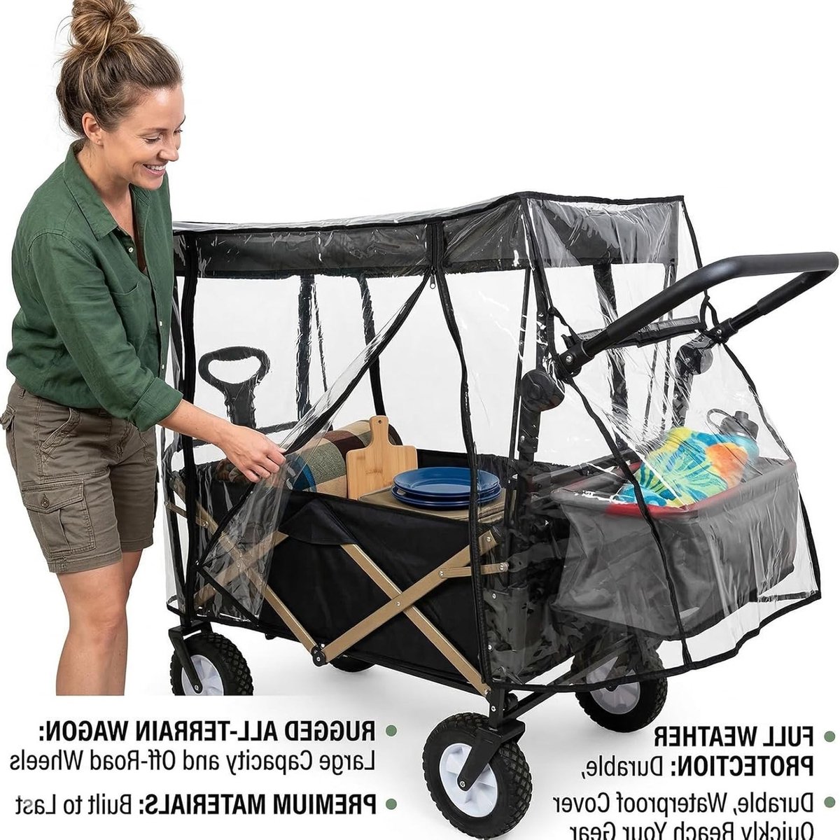 universele regenhoes voor handkar 115 x 51 x 75 cm transparante vouwbare bescherming voor camping tuin en buitengebruik