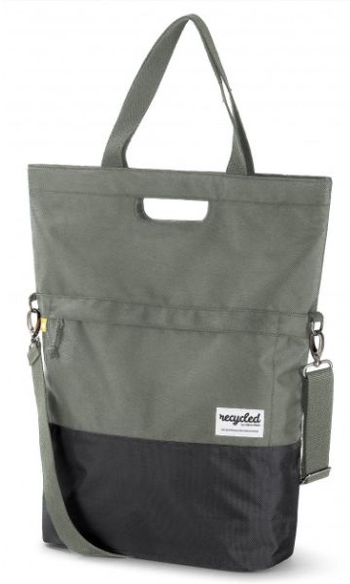 Urban Proof Shopper Enkele Fietstas - 20L - Groen/Grijs - Gerecyceld Fiets kopen online