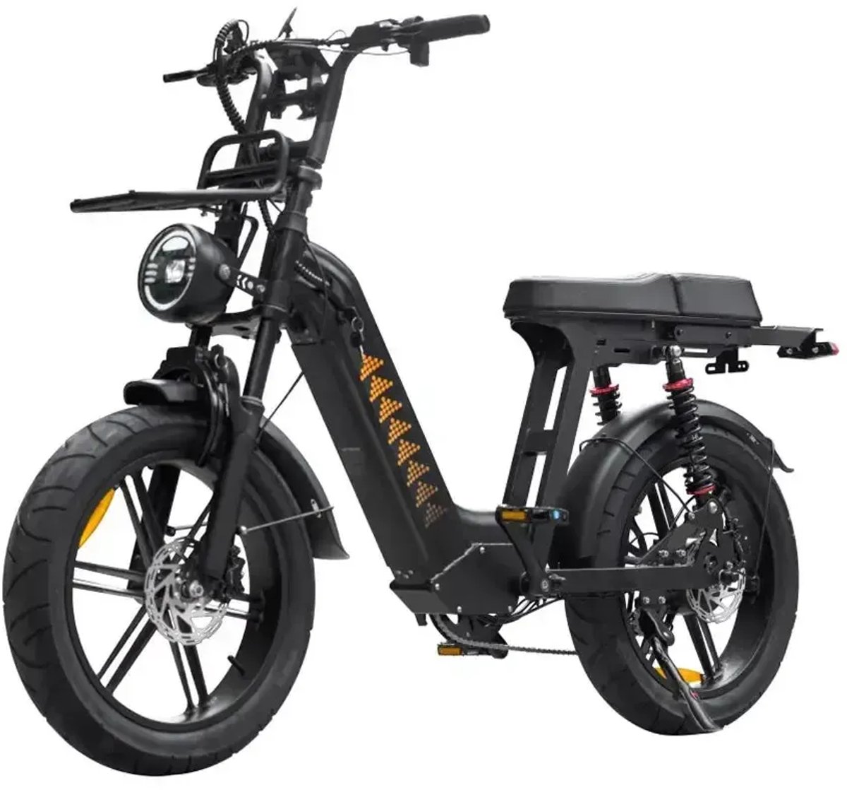 v20 comfort pro fatbike zwart lage instap 250w 48v 15ah 20x4 banden