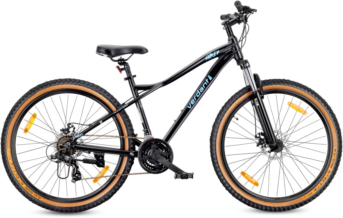 verdant shred mountainbike 27 5 mtb fiets voor dames en heren fiets 27 5 inch aluminium frame schijfremmen 21 versnellingen zwart