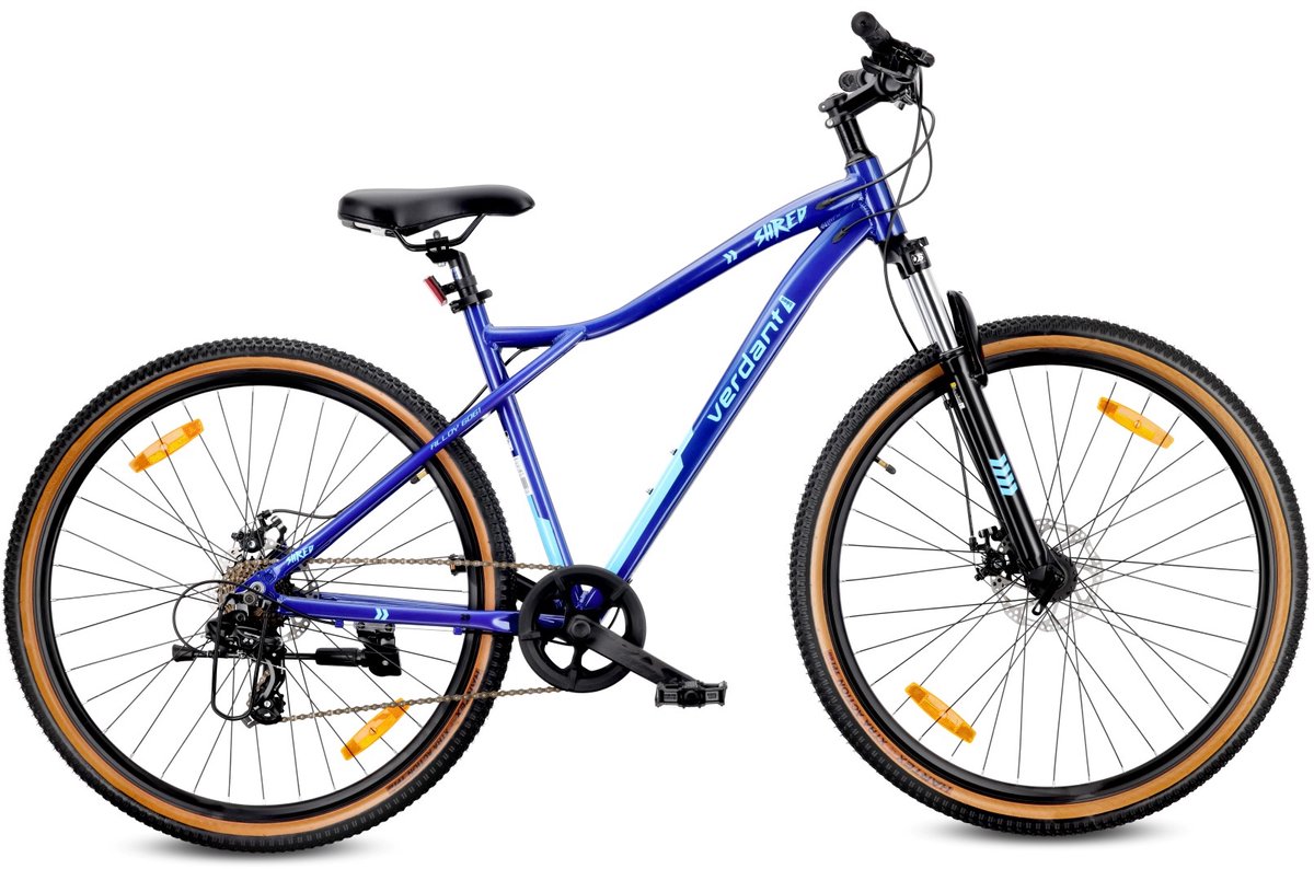 VERDANT SHRED Mountainbike 29", MTB-fiets voor dames en heren, fiets 29 inch - aluminium frame, schijfremmen, 7 versnellingen - Blauw Fiets kopen online