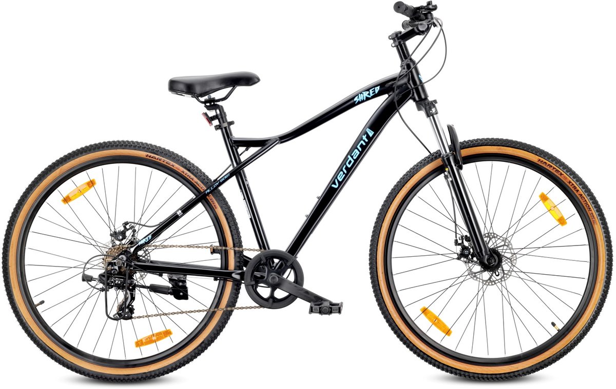 VERDANT SHRED Mountainbike 29", MTB-fiets voor dames en heren, fiets 29 inch - aluminium frame, schijfremmen, 7 versnellingen - Zwart Fiets kopen online
