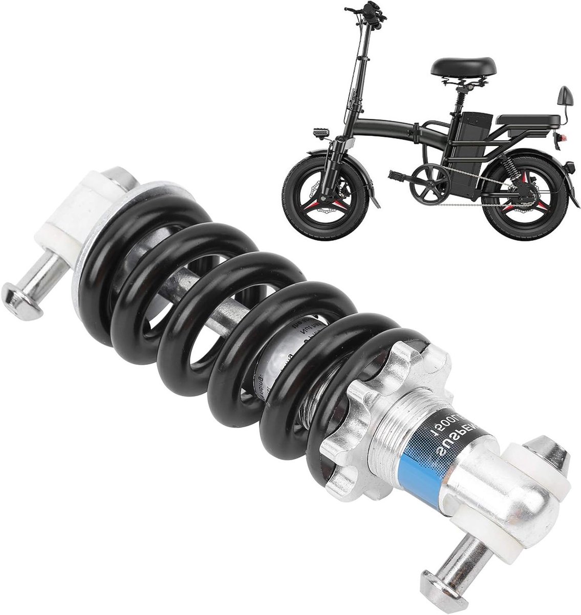 Verstelbare Fiets Schokdemper voor Mountainbike, 150 mm en 300 LBS Stalen Veer, Vervangingsonderdelen voor Elektrische en Normale Fietsen Fiets kopen online