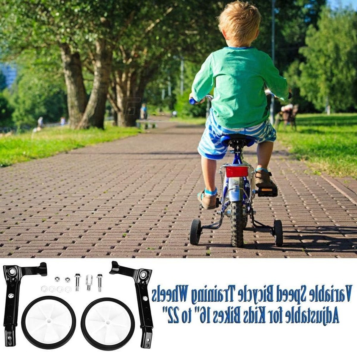 Verstelbare Fiets Steunwielen voor Kinderen - 2 Stuks - Geschikt voor 16 tot 22 Inch Fietsen, Veiligheid en Stabiliteit voor Training Kinderfiets kopen online