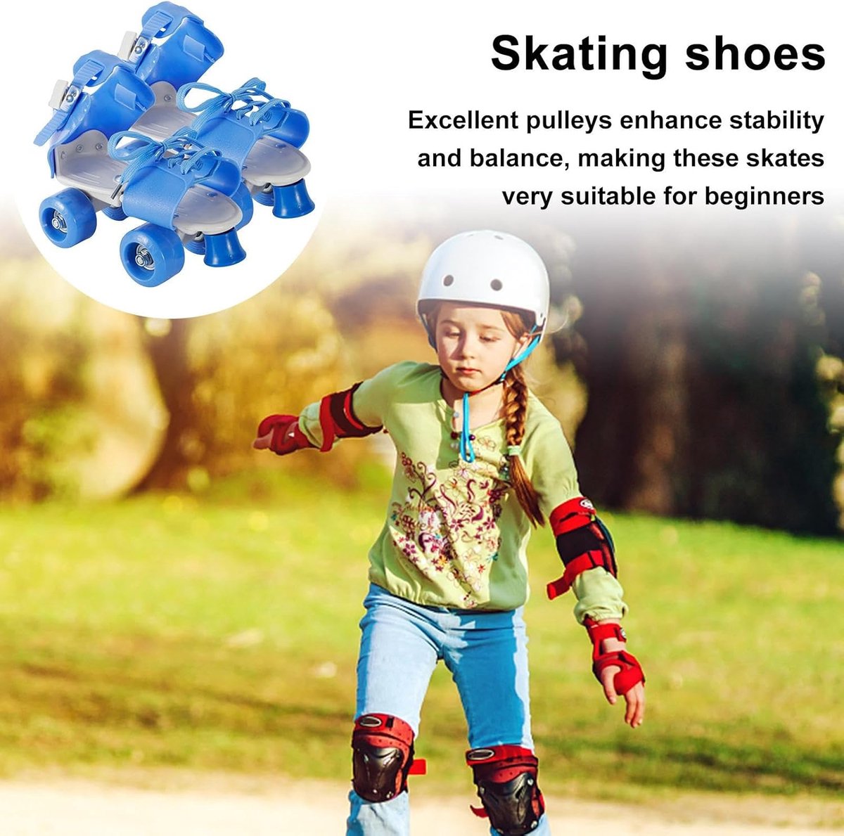 Verstelbare rolschaatsen - Kinder rolschaatsen - Actief buiten spelen - Eenvoudige lengteverstelling - Maten 28-36 - Blauw Rolschaatsen kopen online