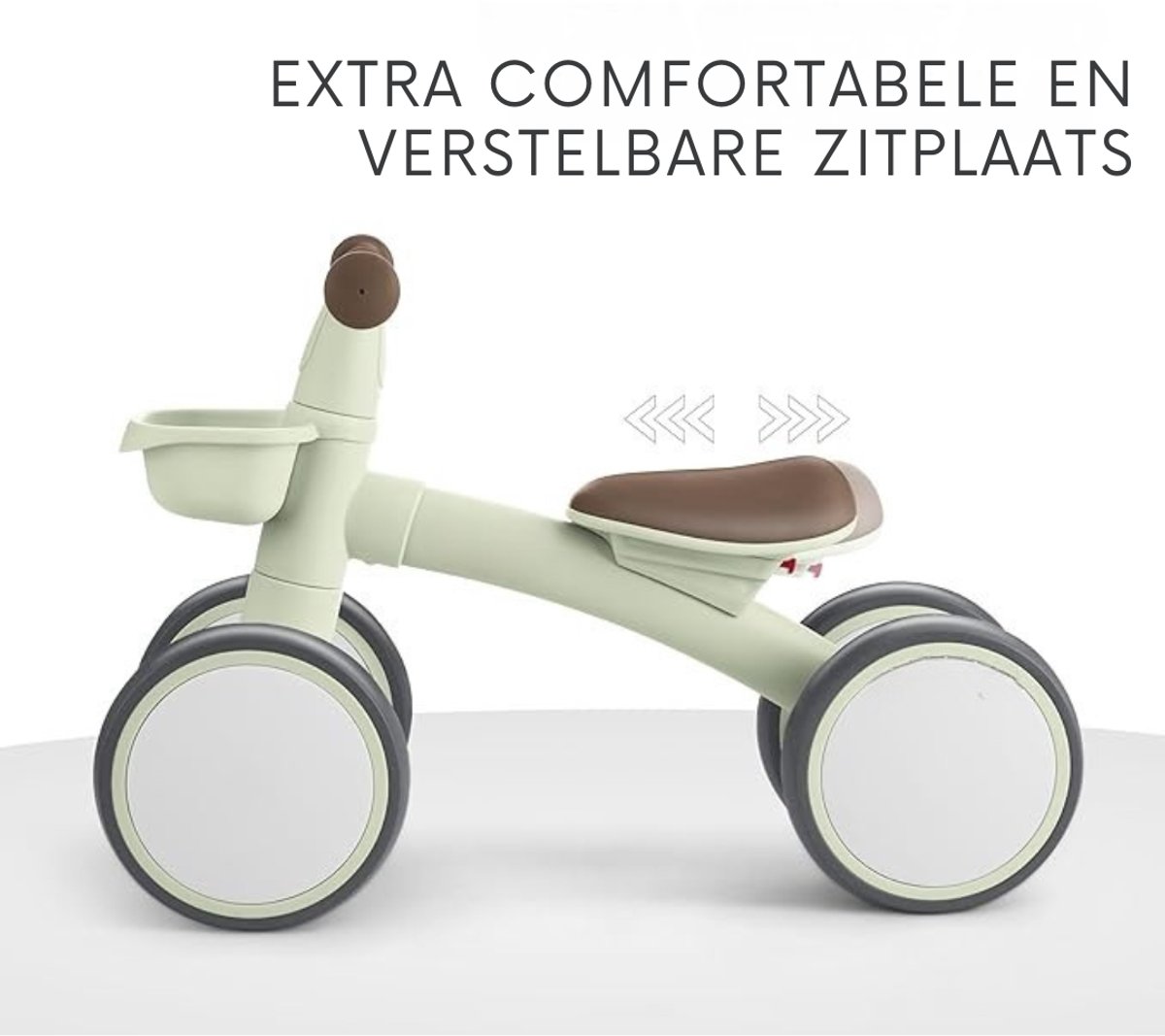 Verte Loopfiets 1 Jaar - Fiets Zonder Pedalen - Loopfiets voor Baby's - 1 Jaar Loopfiets met Mandje - Verstelbaar Speelgoed voor Kinderen - Babycadeau - Mint Loopfiets kopen online
