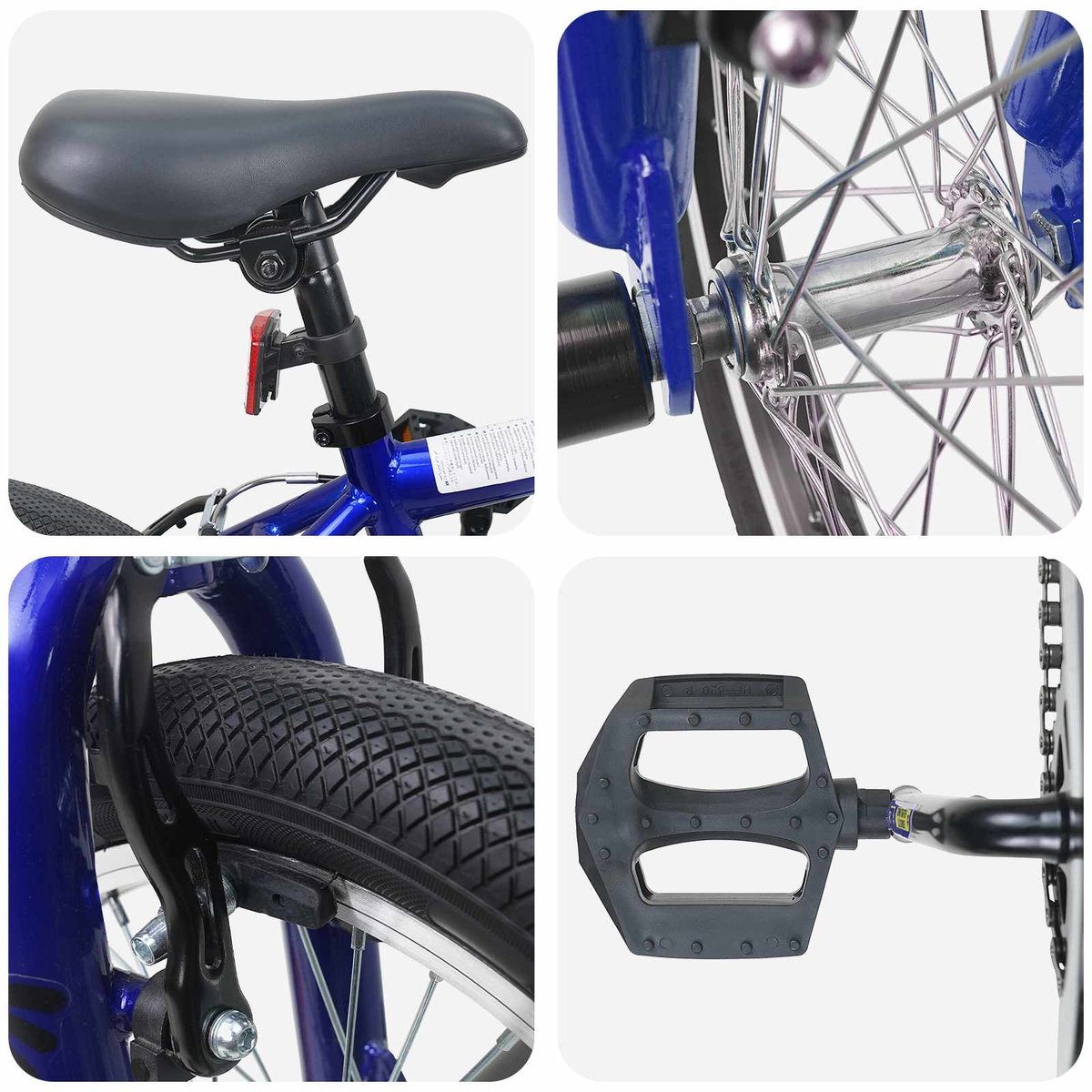 vidaxl bmx fiets 16 inch voor 5 8 jaar oud donkerblauw