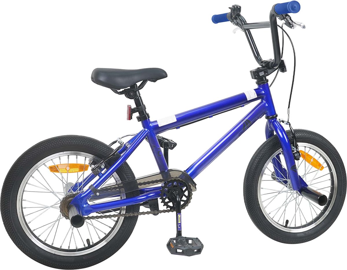 vidaXL - BMX - Fiets - 18 - Inch - voor - 7-10 - jaar - oud - Donkerblauw Fiets kopen online