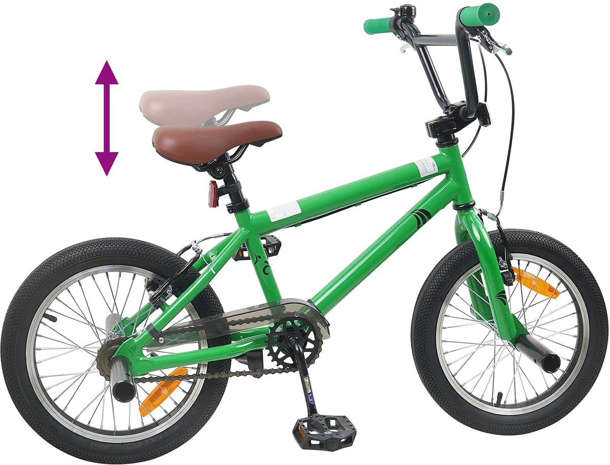 vidaXL - BMX - Fiets - 18 - Inch - voor - 7-10 - jaar - oud - Groen Fiets kopen online