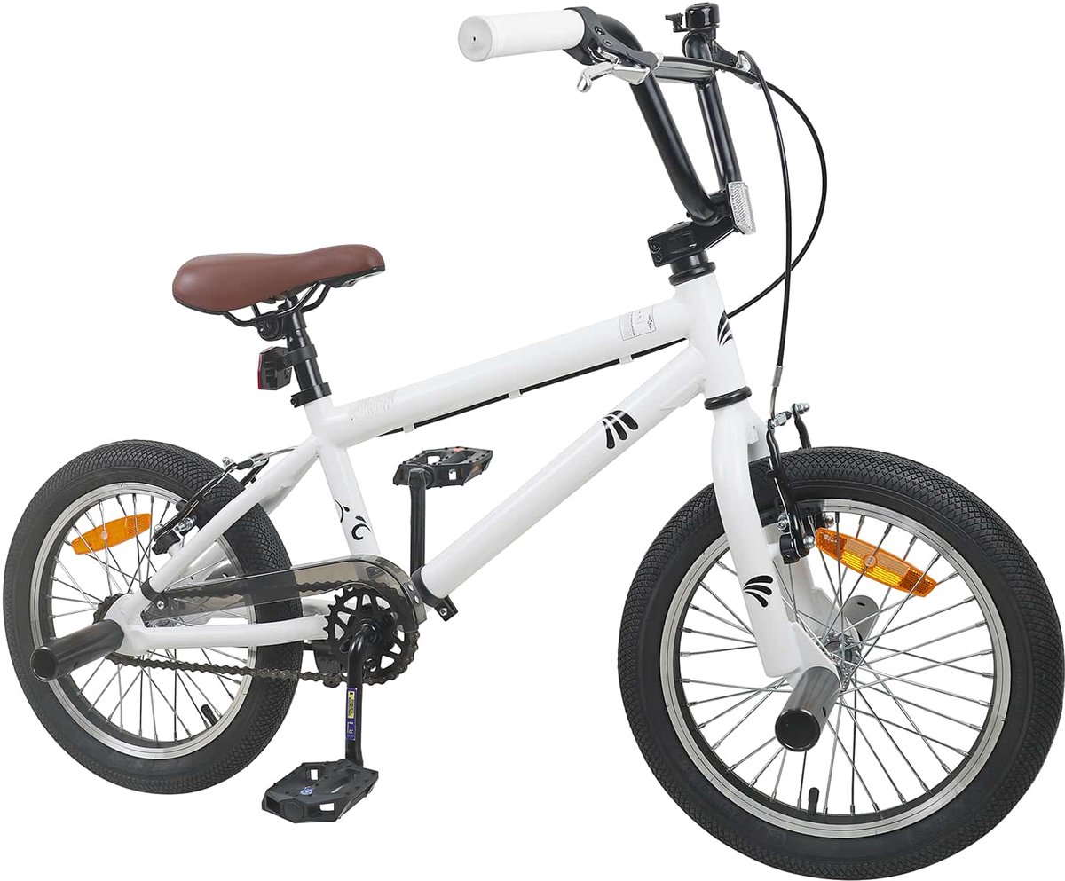 vidaXL - BMX - Fiets - 18 - Inch - voor - 7-10 - jaar - oud - Wit Fiets kopen online