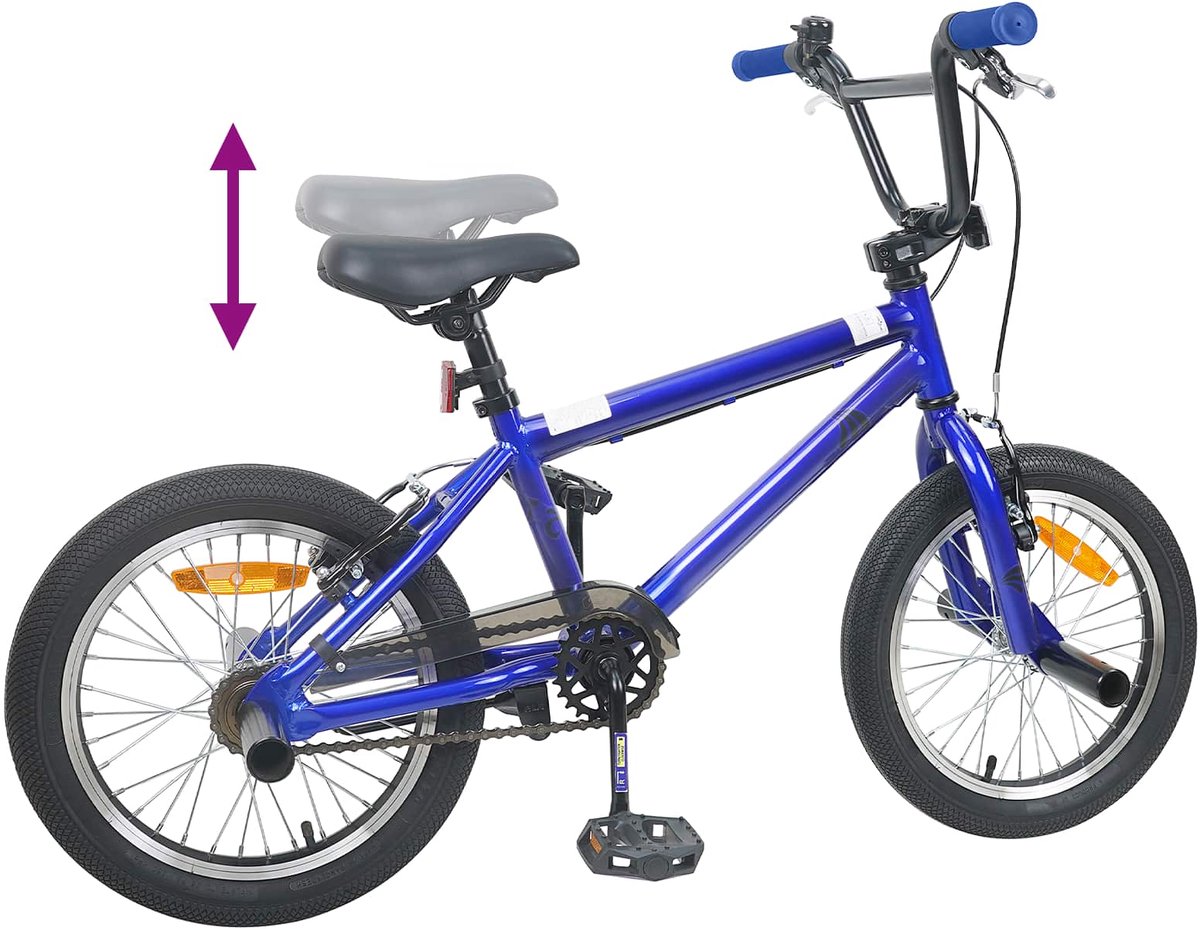 vidaXL - BMX - Fiets - 20 - Inch - voor - kinderen - ouder - dan - 9 - jaar - Donkerblauw Fiets kopen online