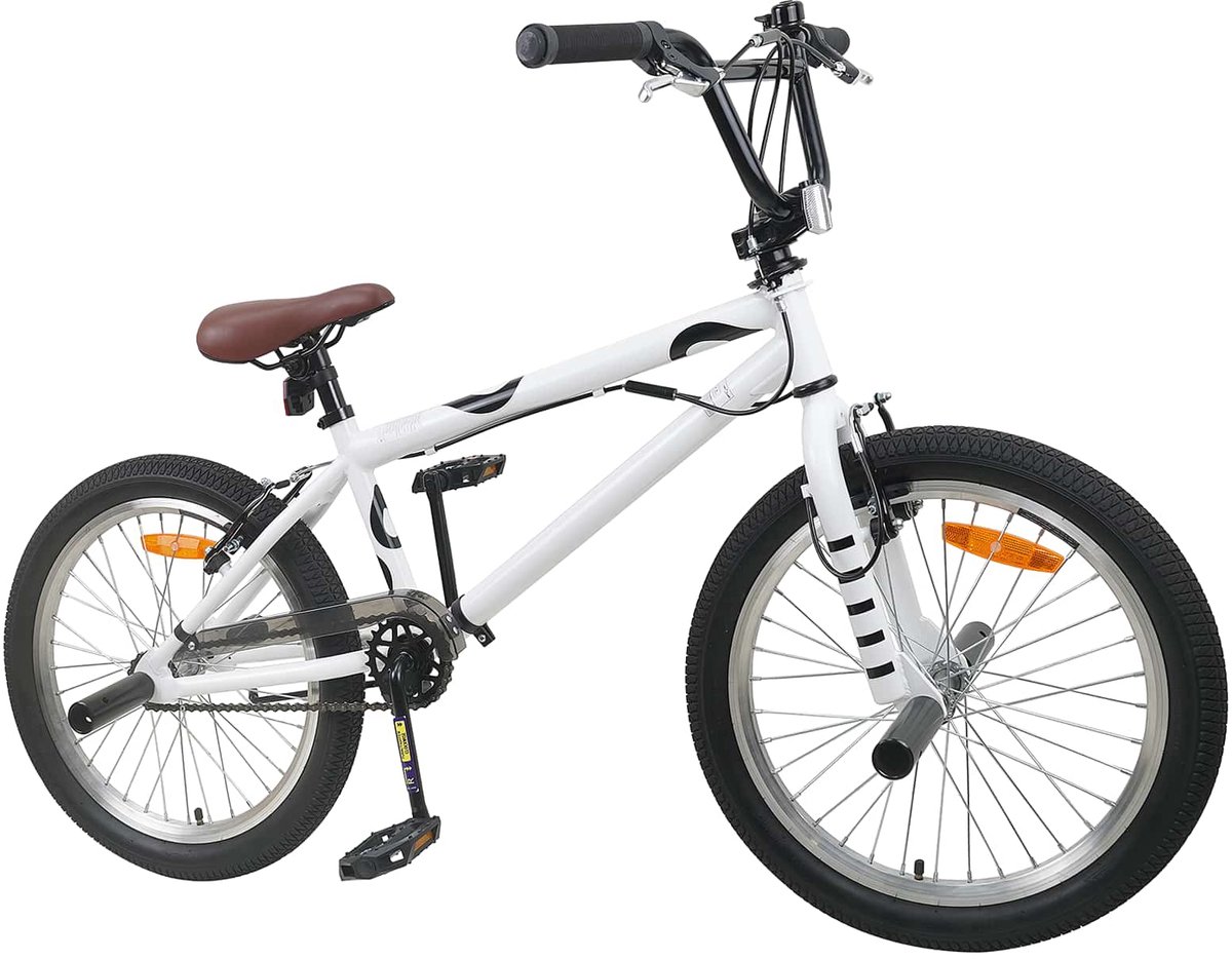 vidaXL - BMX - Fiets - 20 - Inch - voor - kinderen - ouder - dan - 9 - jaar - Wit Fiets kopen online