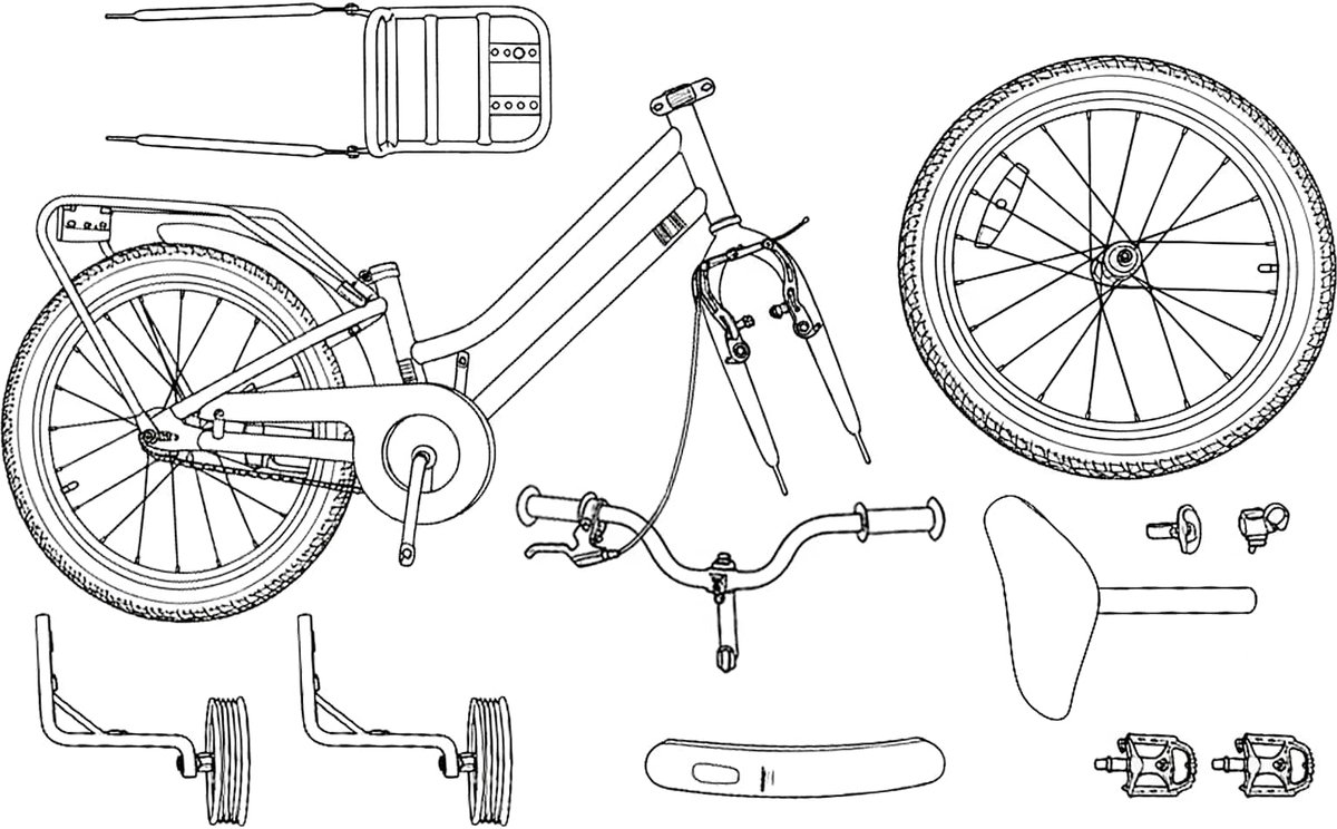 vidaXL - Kinderfiets - 12 - Inch - voor - 2-4 - jaar - oud - Donkergrijs Fiets kopen online