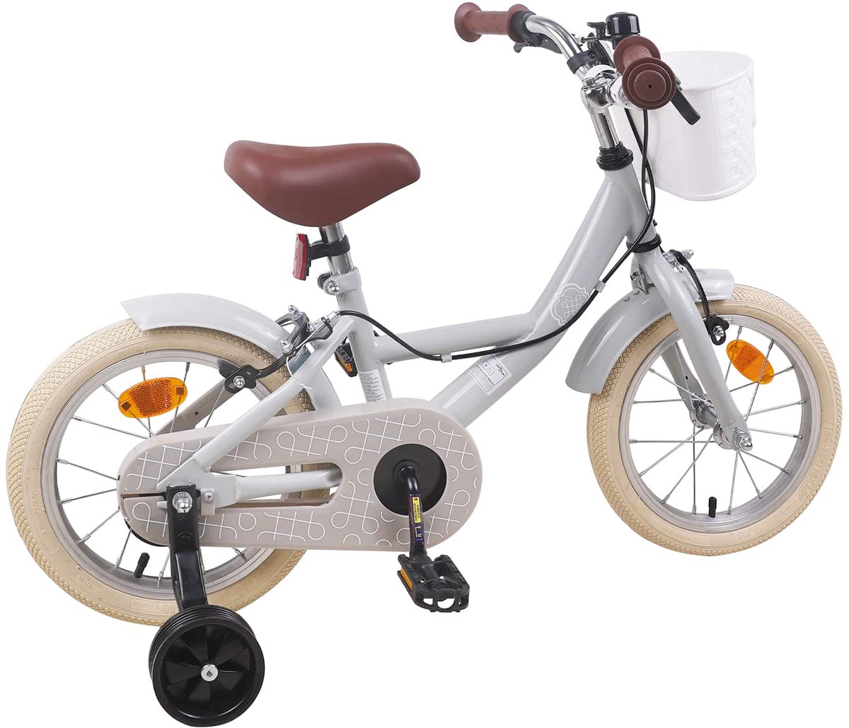 vidaXL - Kinderfiets - 12 - Inch - voor - 2-4 - jaar - oud - Lichtgrijs Fiets kopen online