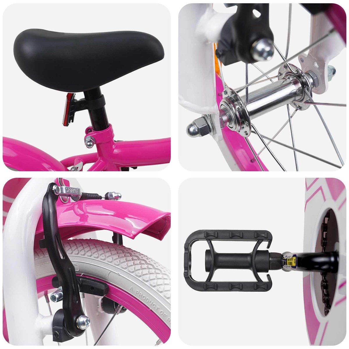 vidaXL - Kinderfiets - 12 - Inch - voor - 2-4 - jaar - oud - Roze Fiets kopen online