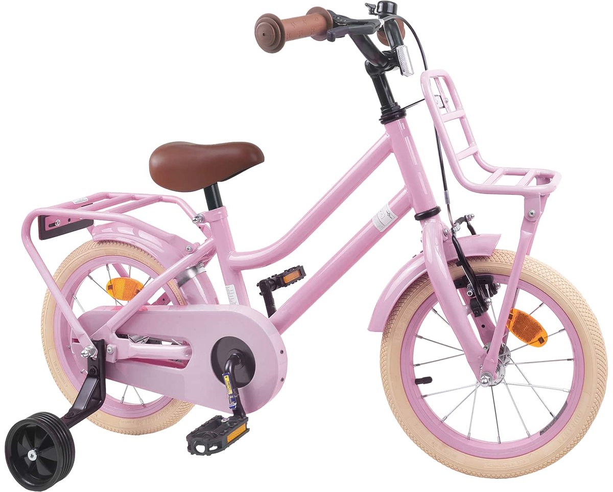 vidaXL - Kinderfiets - 14 - Inch - voor - 3-5 - jaar - oud - Licht - Roze Fiets kopen online