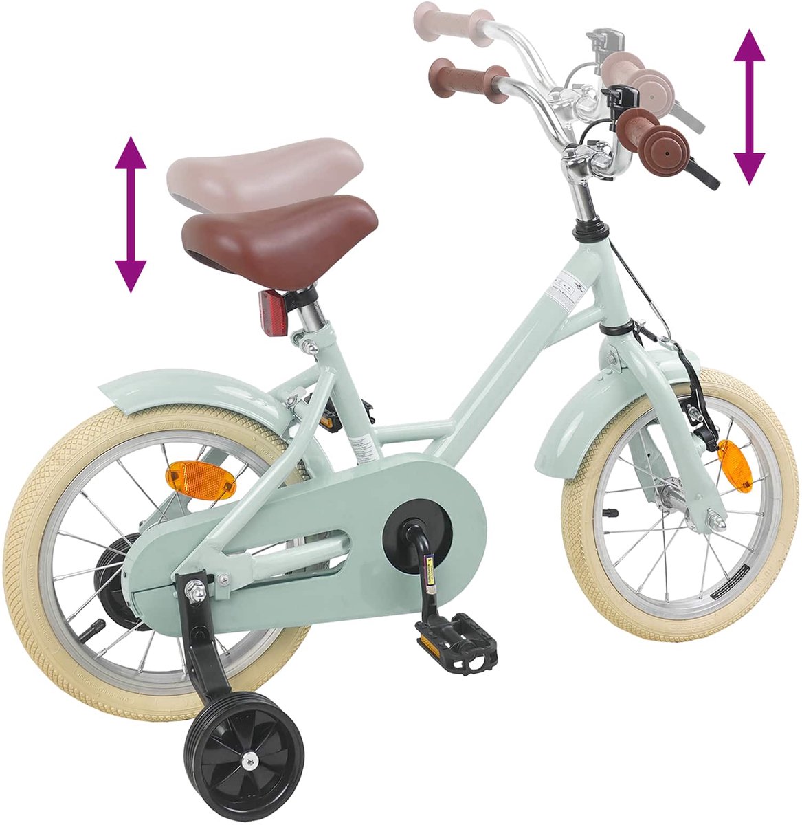 vidaxl kinderfiets 14 inch voor 3 5 jaar oud lichtgroen