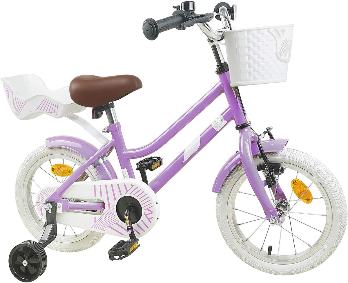 vidaxl kinderfiets 14 inch voor 3 5 jaar oud paars