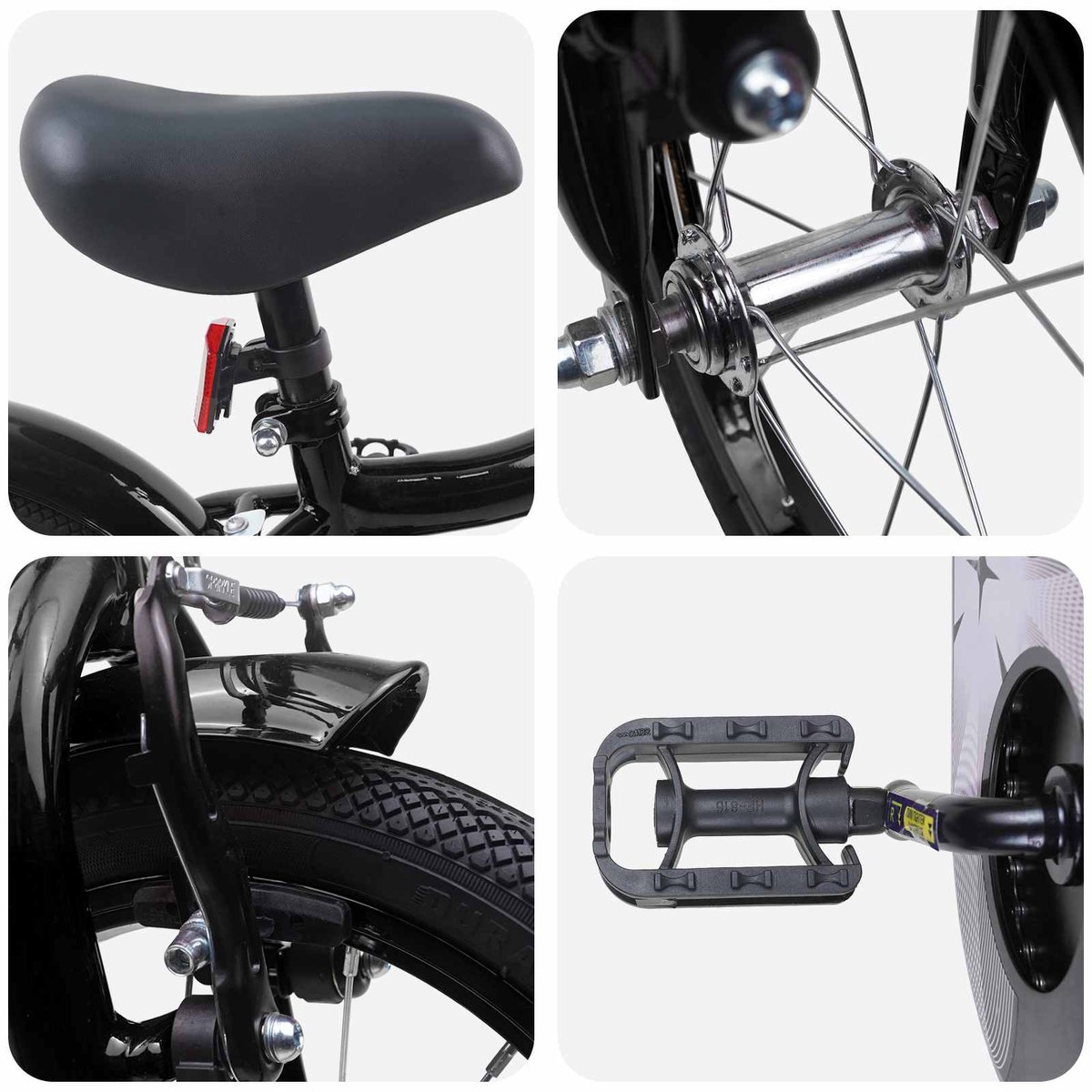 vidaxl kinderfiets 14 inch voor 3 5 jaar oud zwart