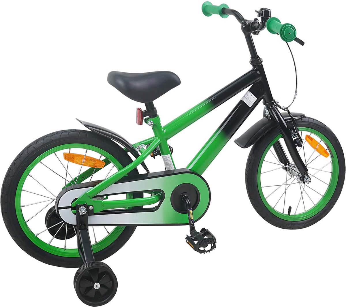 vidaxl kinderfiets 16 inch voor 4 6 jaar oud groen zwart