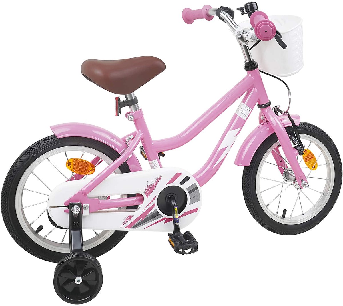 vidaXL - Kinderfiets - 16 - Inch - voor - 4-6 - jaar - oud - Licht - Roze Fiets kopen online