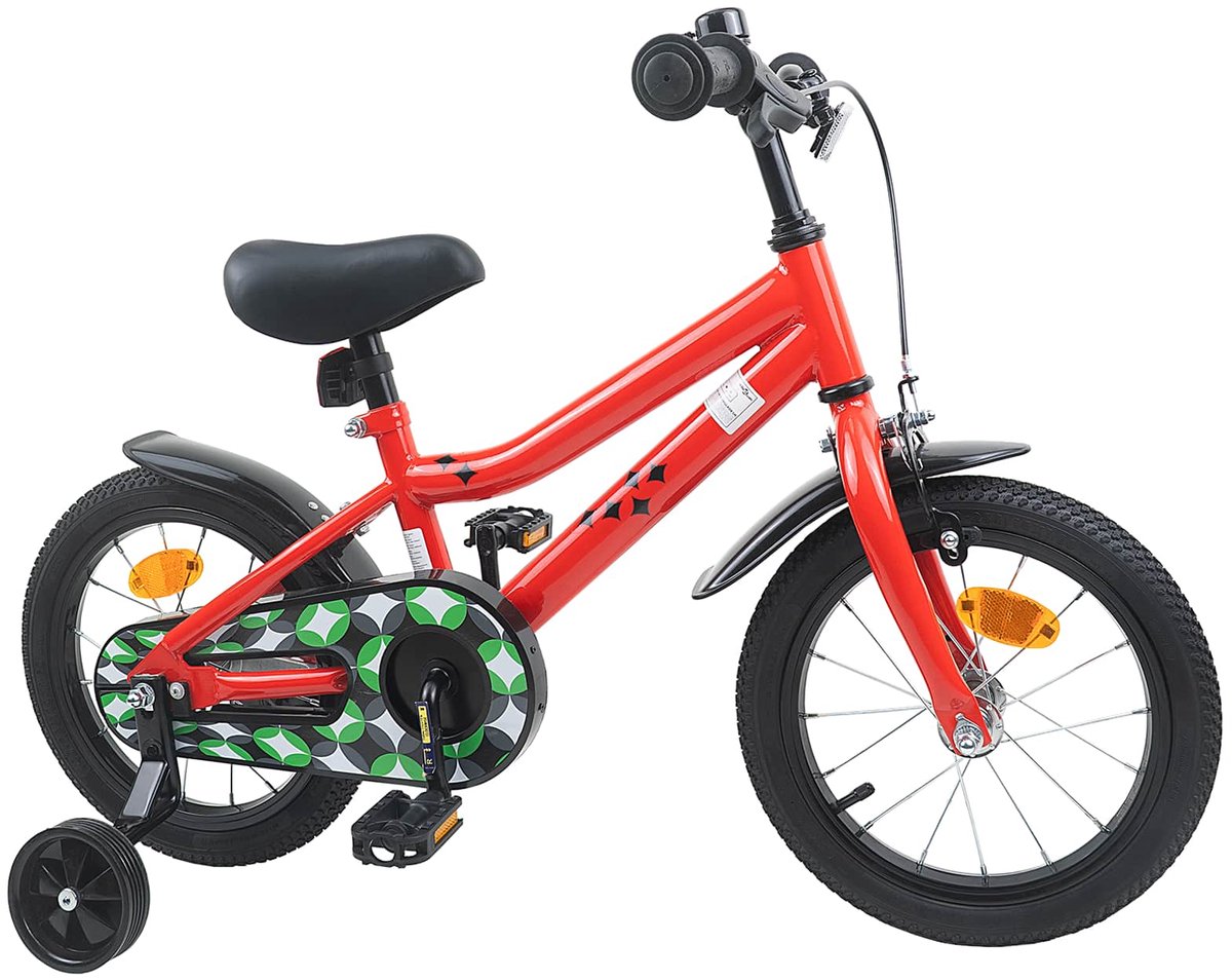 vidaxl kinderfiets 16 inch voor 4 6 jaar oud rood