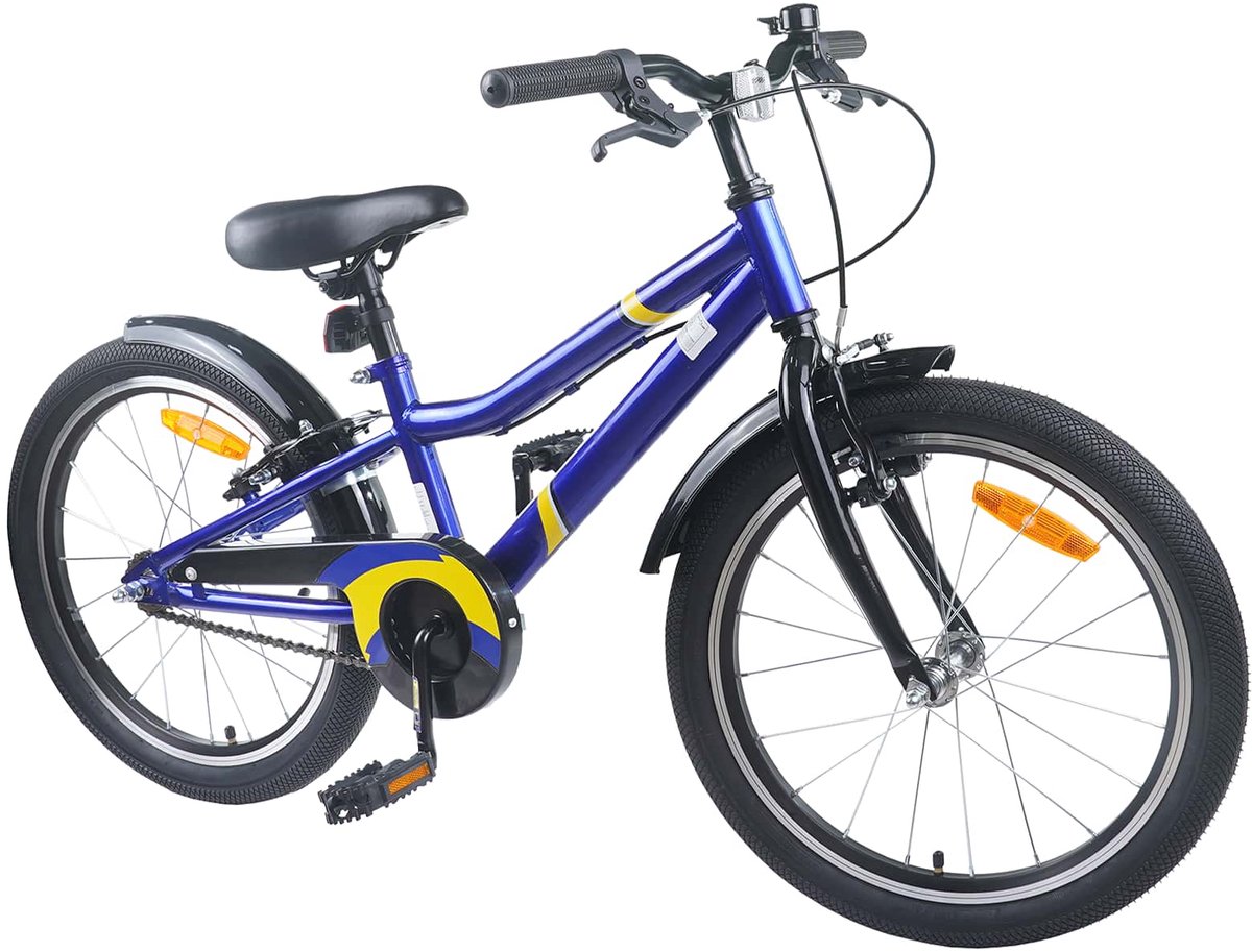 vidaxl kinderfiets 24 inch voor 8 12 jaar oud blauw zwart