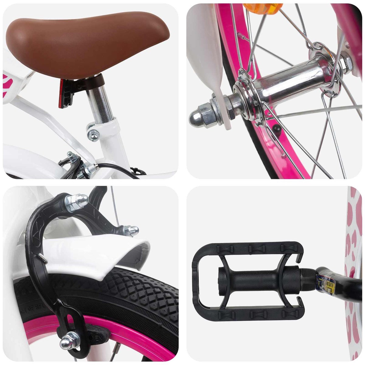 vidaXL - Kinderfiets - Met - Zijwieltjes - 14 - Inch - voor - 3-5 - jaar - oud - Wit Fiets kopen online
