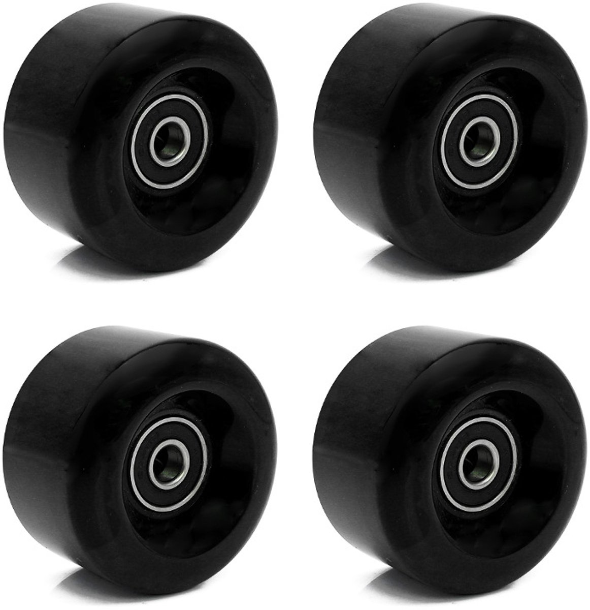 vier duurzame pu wielen geschikt voor rolschaatsen en skateboards kunnen ook als reservewielen voor rolschaatsen worden gebruikt afmeting 58 x 32 mm zwart